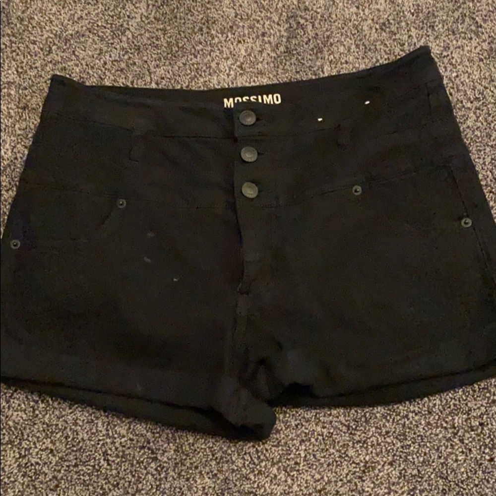 High waisted black shorts